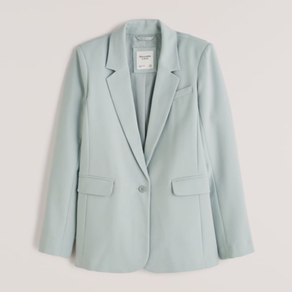 Abercrombie & Fitch Green Blazer Tailored Suit Jacket
